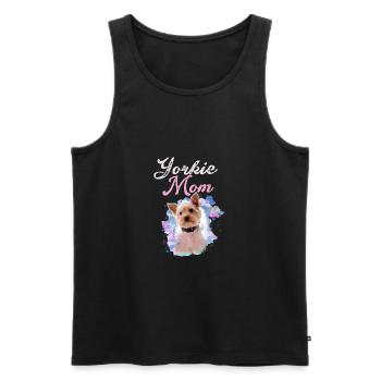 Yorkshire Terrier, Yorkie, Yorkshire,yorkie mom - Men's Premium Organic Tank Top - black - Front - AI Model Male 178 light (178cm)