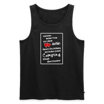 ich liebe meine frau - Männer Premium Bio Tank Top - Schwarz - Vorne - Michal (187cm)