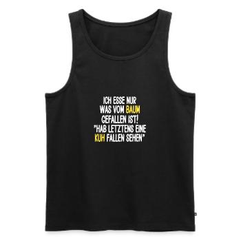 flMeat Lover Saying Carnist Meat Fanatic - Men's Premium Organic Tank Top - black - Front - Michal (187cm)