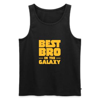 Best Bro In The Galaxy - Männer Premium Bio Tank Top - Schwarz - Vorne - Michal (187cm)