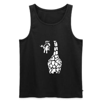 giraffe - Männer Premium Bio Tank Top - Schwarz - Vorne - Michal (187cm)