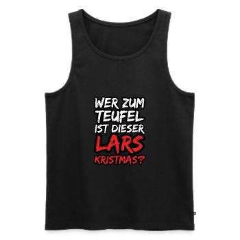 Lars Kristmas - Männer Premium Bio Tank Top - Schwarz - Vorne - AI Model Male 178 light (178cm)