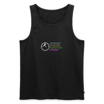 Rhönrad T-Shirt Cadeau Rhönradturnen - Débardeur bio Premium Homme - noir - Devant - AI Model Male 178 light (178cm)