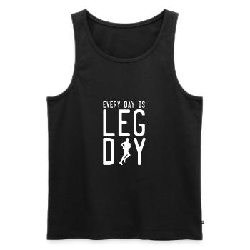 Ever Day Is Leg Day Läufer Joggen Geschenk - Männer Premium Bio Tank Top - Schwarz - Vorne - AI Model Male 178 light (178cm)
