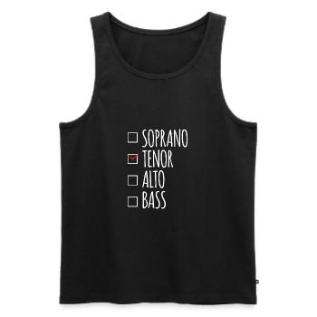 Soprano Tenor Alto Bass Choir Voices - Men's Premium Organic Tank Top - black - Front - AI Model Male 178 light (178cm)
