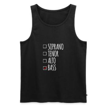 Soprano Tenor Alto Bass Choir Voices - Men's Premium Organic Tank Top - black - Front - AI Model Male 178 light (178cm)