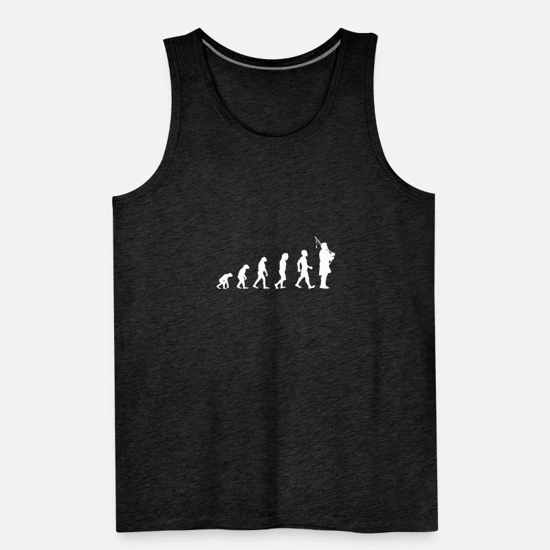 Evolution Dudelsack Spieler T-Shirt Geschenk Männer Premium Bio Tank Top