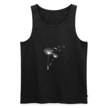 Pusteblume Motorschirm T-Shirt Geschenk - Männer Premium Bio Tank Top - Schwarz - Vorne - AI Model Male 178 light (178cm)