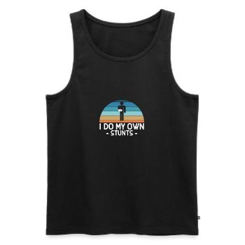 I Do My Own Stunts Arm fracture cast - Men's Premium Organic Tank Top - black - Front - Michal (187cm)