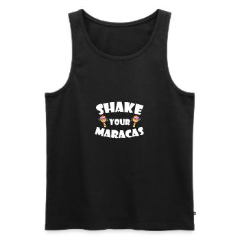 Shake Your Maracas T-Shirt Cinco De Mayo - Männer Premium Bio Tank Top - Schwarz - Vorne - Michal (187cm)
