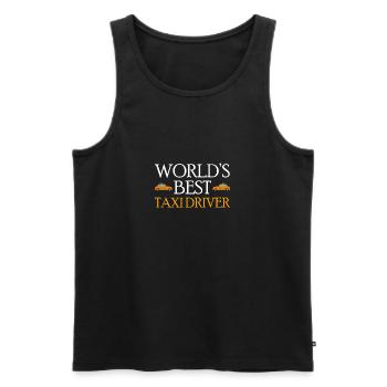 World´s Best Taxi Driver Taxifahrer - Männer Premium Bio Tank Top - Schwarz - Vorne - Michal (187cm)
