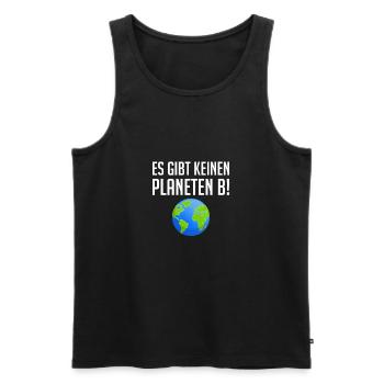 Es Gibt Keinen Planeten B - Männer Premium Bio Tank Top - Schwarz - Vorne - AI Model Male 178 light (178cm)