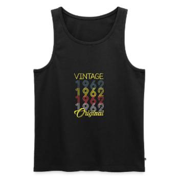 60ème Anniversaire Vintage 1962 Original - Débardeur bio Premium Homme - noir - Devant - Michal (187cm)