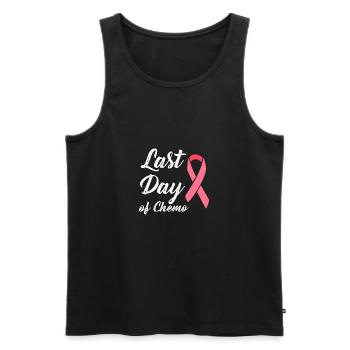 Dernier jour de la chimio Krebs Journée mondiale contre le cancer - Débardeur bio Premium Homme - noir - Devant - Michal (187cm)