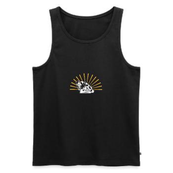 Vintage Retro Super Sports Shirt Gift - Men's Premium Organic Tank Top - black - Front - AI Model Male 178 light (178cm)