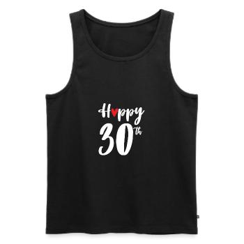 Happy 30th Birthday Geschenk 30. Geburtstag - Männer Premium Bio Tank Top - Schwarz - Vorne - Michal (187cm)