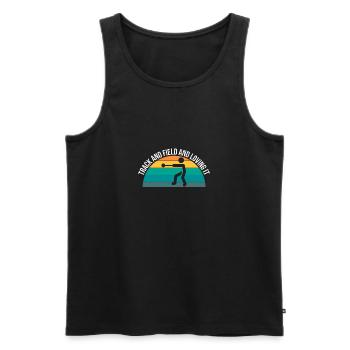 Track And Field Hammerwerfer Shirt Geschenk - Männer Premium Bio Tank Top - Schwarz - Vorne - AI Model Male 178 light (178cm)