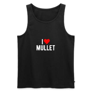 I Love Mullet Shirt Geschenk Vokuhila - Männer Premium Bio Tank Top - Anthrazit - Vorne - Alexander (188cm)