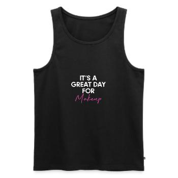 It´s A Great Day For Makeup Shirt Geschenk - Männer Premium Bio Tank Top - Schwarz - Vorne - Michal (187cm)