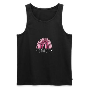 Coach Vintage Retro Shirt Gift Trainer - Débardeur bio Premium Homme - noir - Devant - Michal (187cm)
