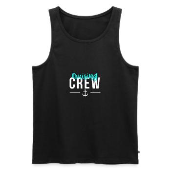 Cadeau de chemise d’équipage de croisière - Débardeur bio Premium Homme - noir - Devant - Michal (187cm)