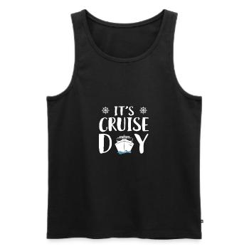 C’est cruise day Cruise Shirt Gift - Débardeur bio Premium Homme - noir - Devant - AI Model Male 178 light (178cm)