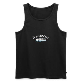 C’est cruise day Cruise Shirt Gift - Débardeur bio Premium Homme - noir - Devant - AI Model Male 178 light (178cm)