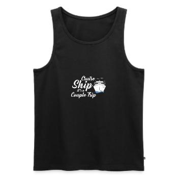 Bateau de croisière C’est un couple Voyage Shirt Kreuzfahrt - Débardeur bio Premium Homme - noir - Devant - Michal (187cm)