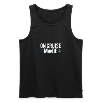 Sur Cruise Mode Chemise Cadeau Croisière - Débardeur bio Premium Homme - noir - Devant - AI Model Male 178 light (178cm)