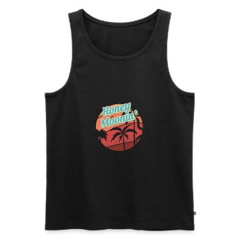 Honeymoon Flitterwochen Urlaub Shirt Geschenk - Männer Premium Bio Tank Top - Schwarz - Vorne - AI Model Male 178 light (178cm)