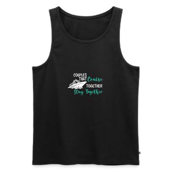 Couples That Cruise Together Stay Together - Men's Premium Organic Tank Top - black - Front - AI Model Male 178 light (178cm)