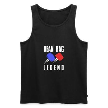 Bean Bag Legend Shirt Cadeau Cornhole - Débardeur bio Premium Homme - noir - Devant - AI Model Male 178 light (178cm)
