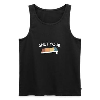 Vintage Retro Shut You Cornhole Shirt Cadeau - Débardeur bio Premium Homme - noir - Devant - Michal (187cm)