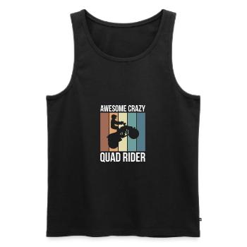 Super crazy Quad Rider Shirt Cadeau - Débardeur bio Premium Homme - noir - Devant - Michal (187cm)