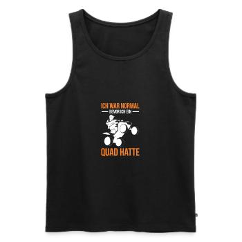 Ich War Normal Bevor Ein Quad Hatte - Männer Premium Bio Tank Top - Schwarz - Vorne - AI Model Male 178 light (178cm)