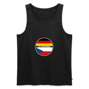 Ja Ich Bin Beides - Tscheche und Deutscher - Männer Premium Bio Tank Top - Schwarz - Vorne - Michal (187cm)