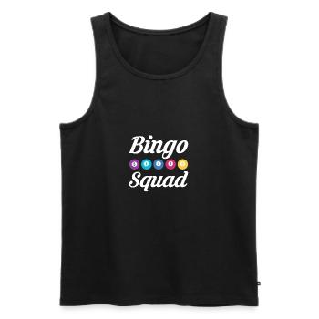 Bingo Squad Shirt Cadeau - Débardeur bio Premium Homme - noir - Devant - Michal (187cm)