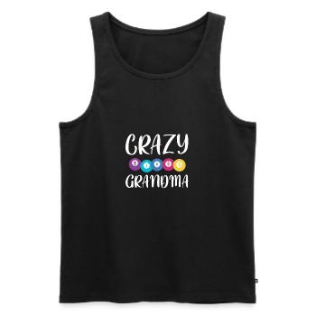 Crazy Bingo Grandma Shirt Cadeau - Débardeur bio Premium Homme - noir - Devant - Michal (187cm)