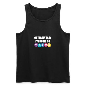 Outta My Way In Going To Bingo Shirt Cadeau - Débardeur bio Premium Homme - noir - Devant - Michal (187cm)