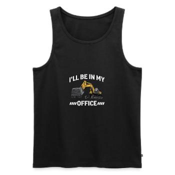 ill be in my office excavator driver shirt - Men's Premium Organic Tank Top - black - Front - Michal (187cm)