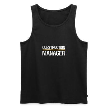 Construction Manager Shirt Geschenk - Männer Premium Bio Tank Top - Schwarz - Vorne - Michal (187cm)