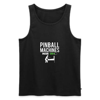 Pinball Machines Mode On Shirt Pinball Machine - Men's Premium Organic Tank Top - black - Front - AI Model Male 178 light (178cm)
