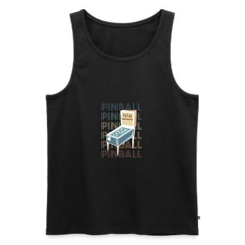 Vintage Retro Pinball Shirt Cadeau - Débardeur bio Premium Homme - noir - Devant - Michal (187cm)
