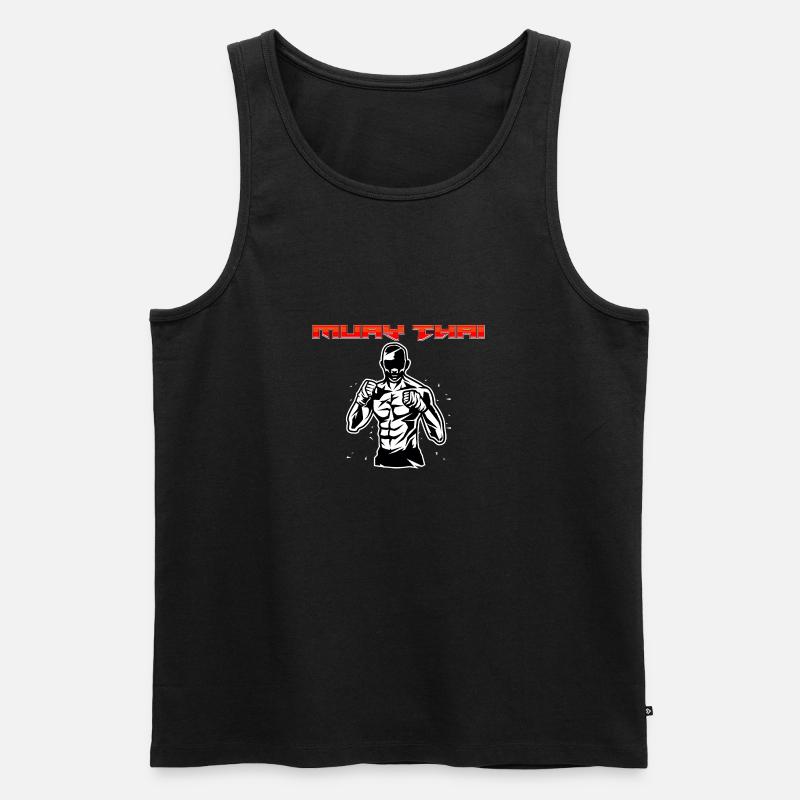 Muay Thai - Männer Premium Bio Tank Top - Schwarz