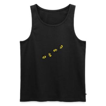 Bee - Men's Premium Organic Tank Top - black - Front - Michal (187cm)