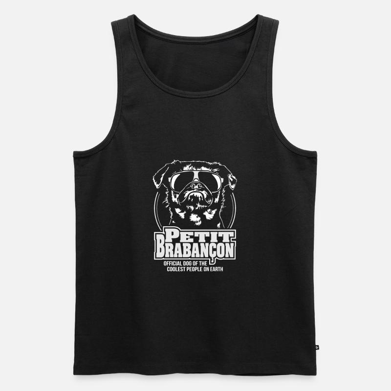 PETIT BRABANCON le peuple le plus cool Motif du chien de Wilsign - Débardeur bio Premium Homme - noir
