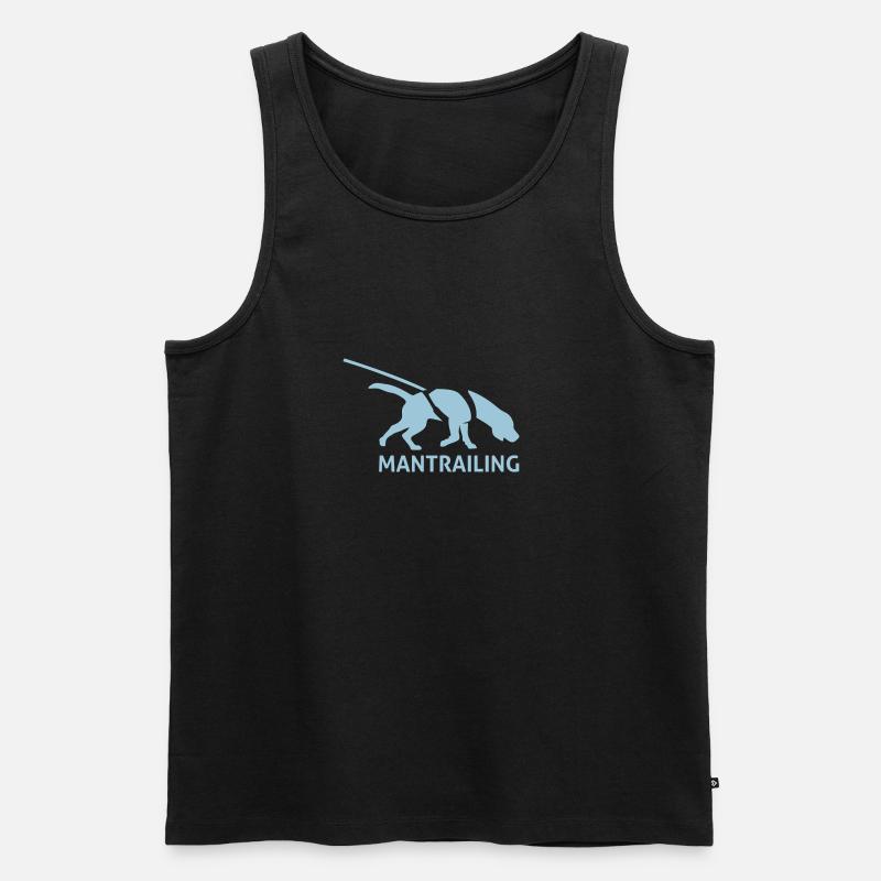 Mantrailing - Männer Premium Bio Tank Top - Schwarz