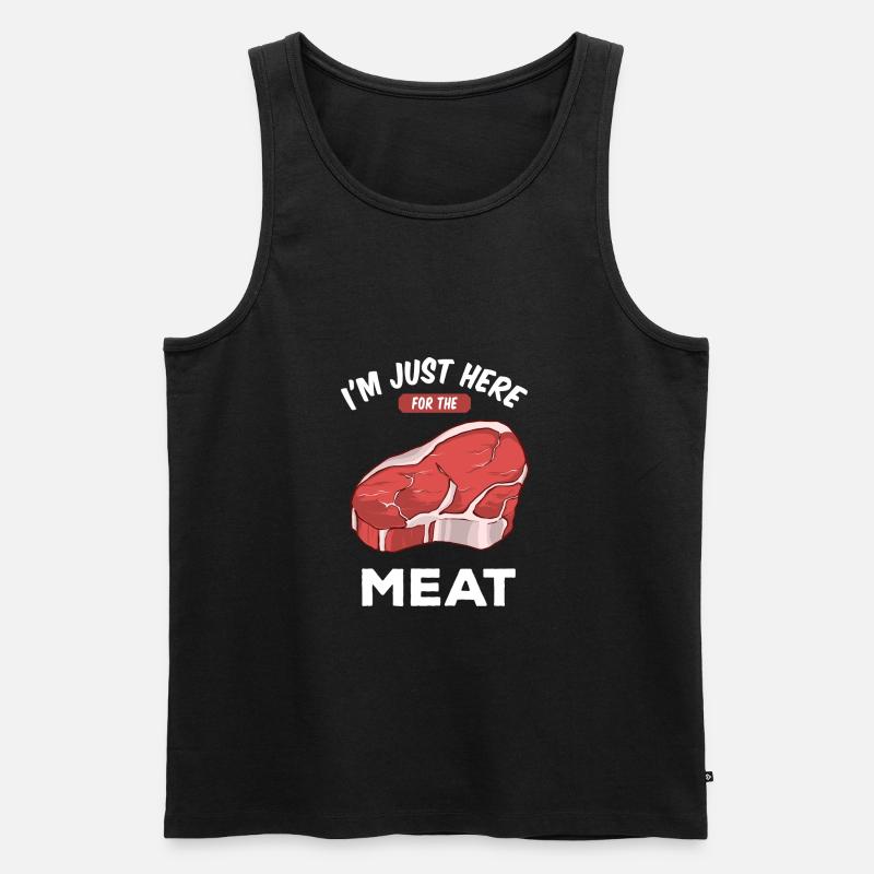 ich will fleisch - Männer Premium Bio Tank Top - Schwarz