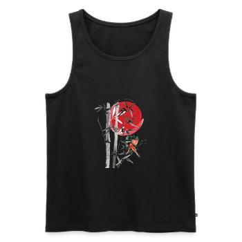 Japan Asia Bamboo Sun Kanji simple nature - Men's Premium Organic Tank Top - black - Front - AI Model Male 178 light (178cm)