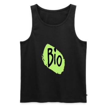 bio - sustainable and ecological - Men's Premium Organic Tank Top - black - Front - AI Model Male 178 light (178cm)